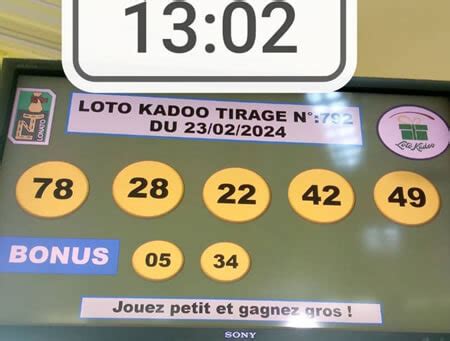 loto kadoo tirage|LOTO KADOO N°792 .